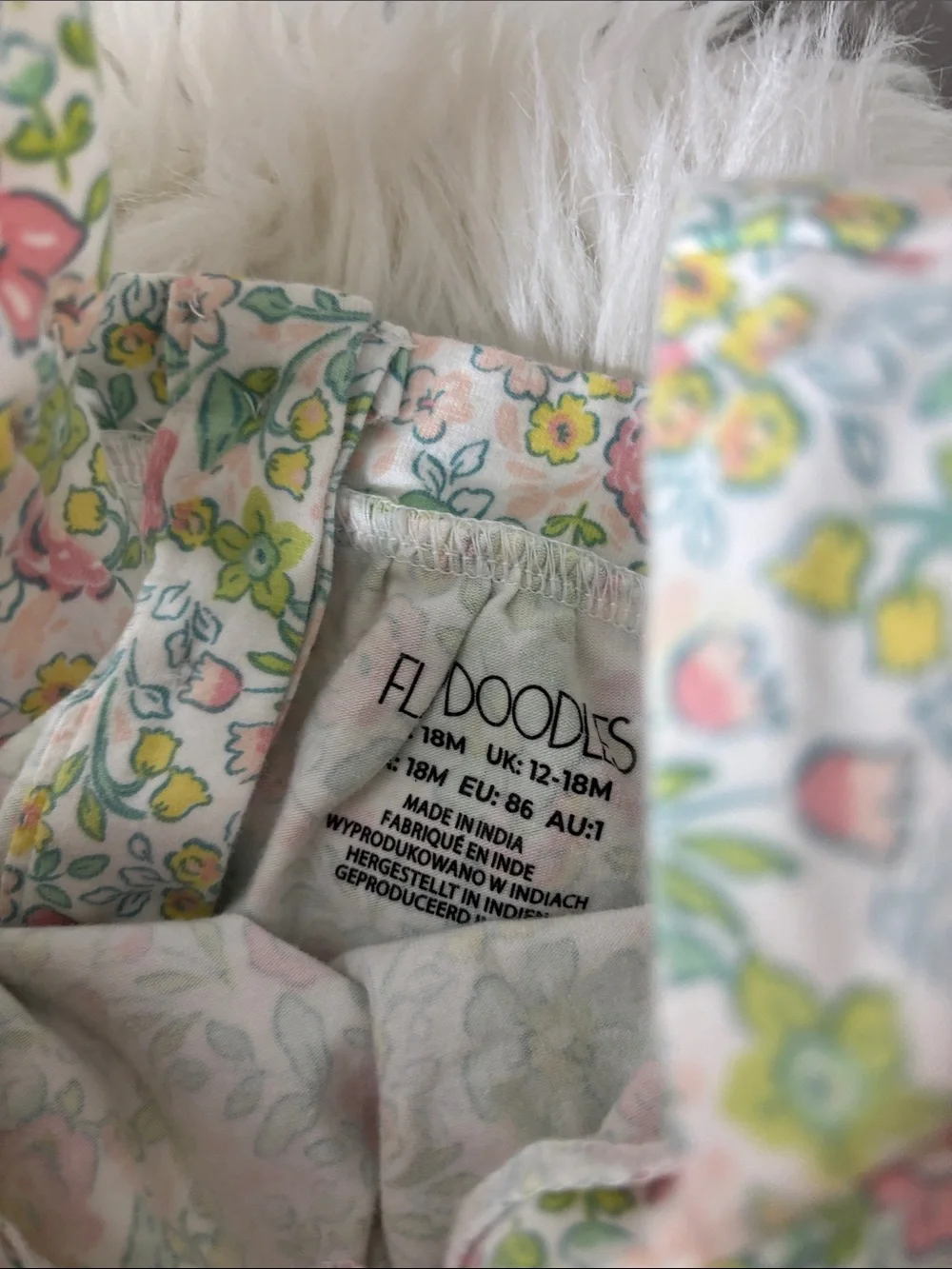 Flapdoodles Pink & Green Floral High-Waist Two-Piece Set Size 18M
